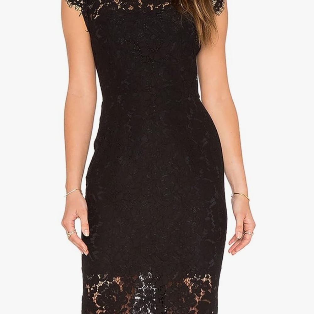 Elegant Black Lace Dress
